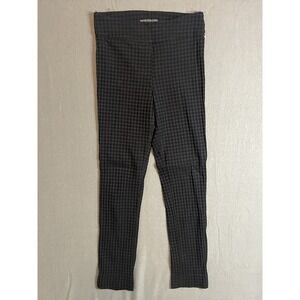 Erica Taylor Women's Textured Houndstooth Leggings Black Medium Made In Canada